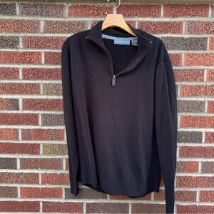 Oscar De La Renata Black 1/4 Zip Up Pullover Sweater